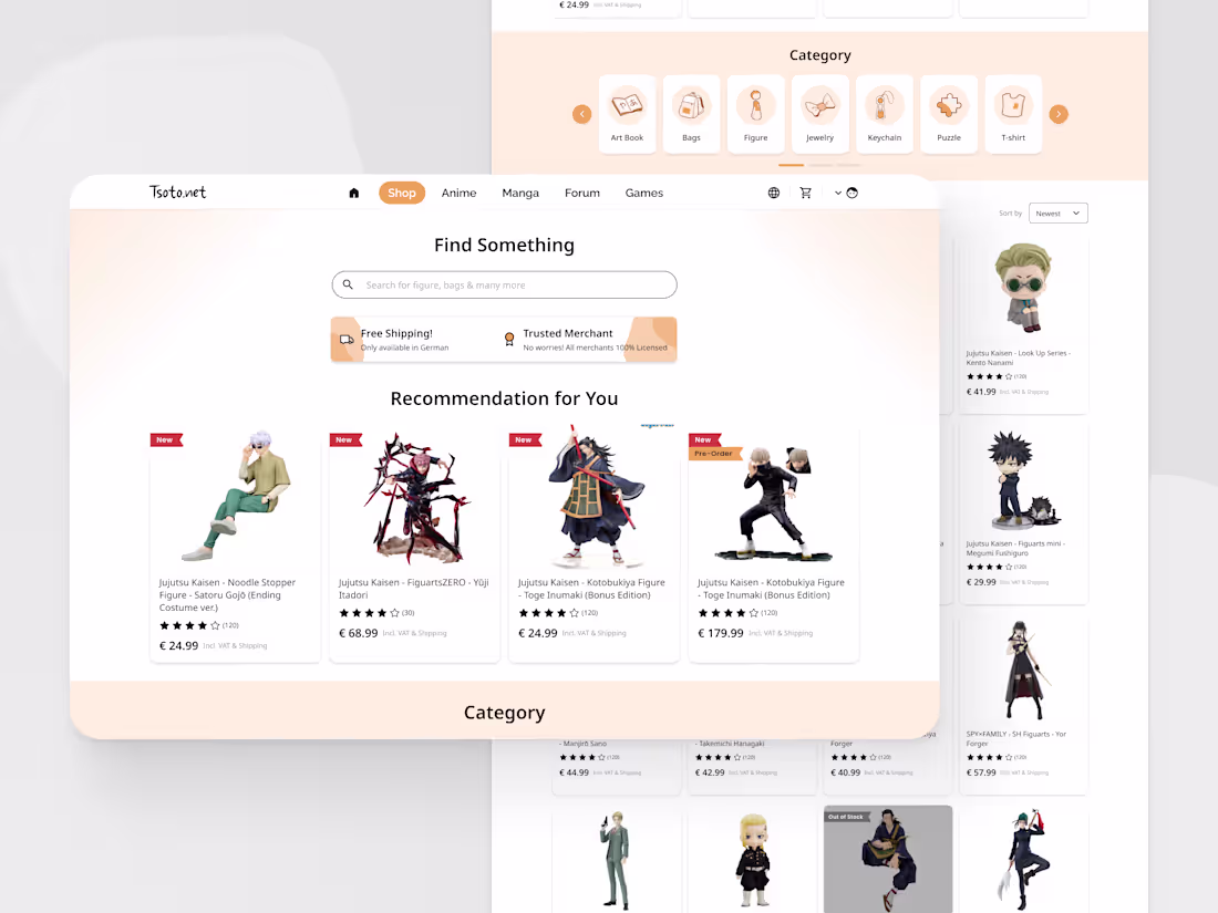 Cover image for Anime Shop Website