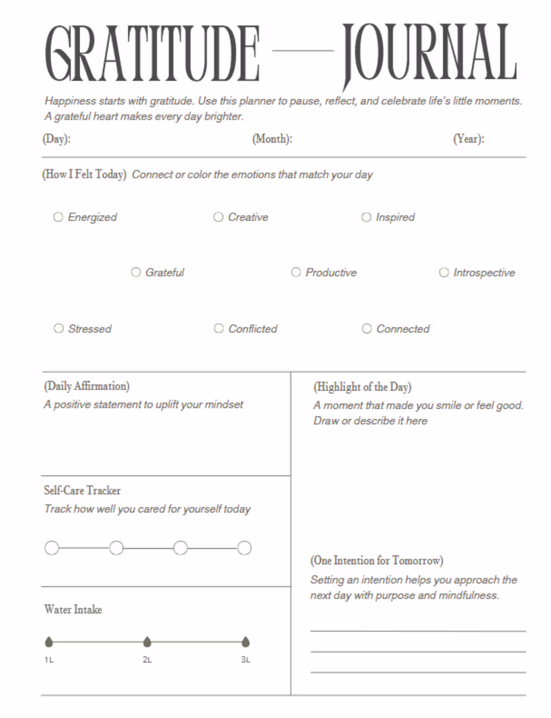 Cover image for The inner part of a gratitude journal. You suggest to me wha...