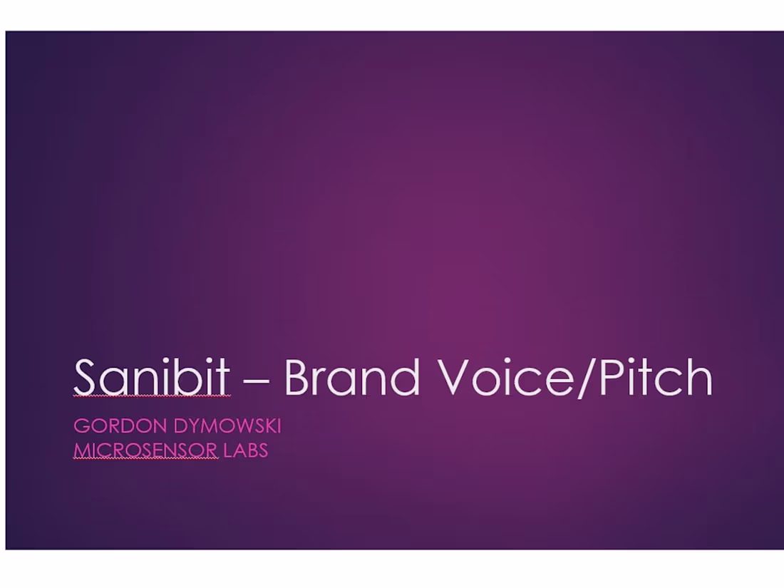Cover image for Sanibit – Brand Voice & Elevator Pitch D01.pptx
