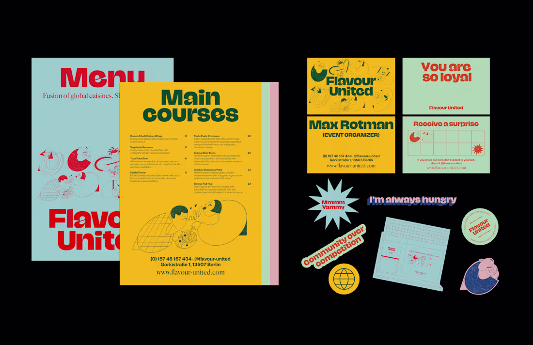 Cover image for Flavour United | Cafe's Brand Identity 