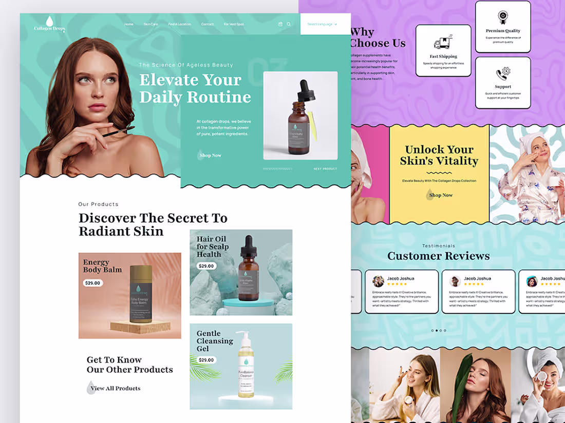 Cover image for Collagen Drops - Shopify Website
