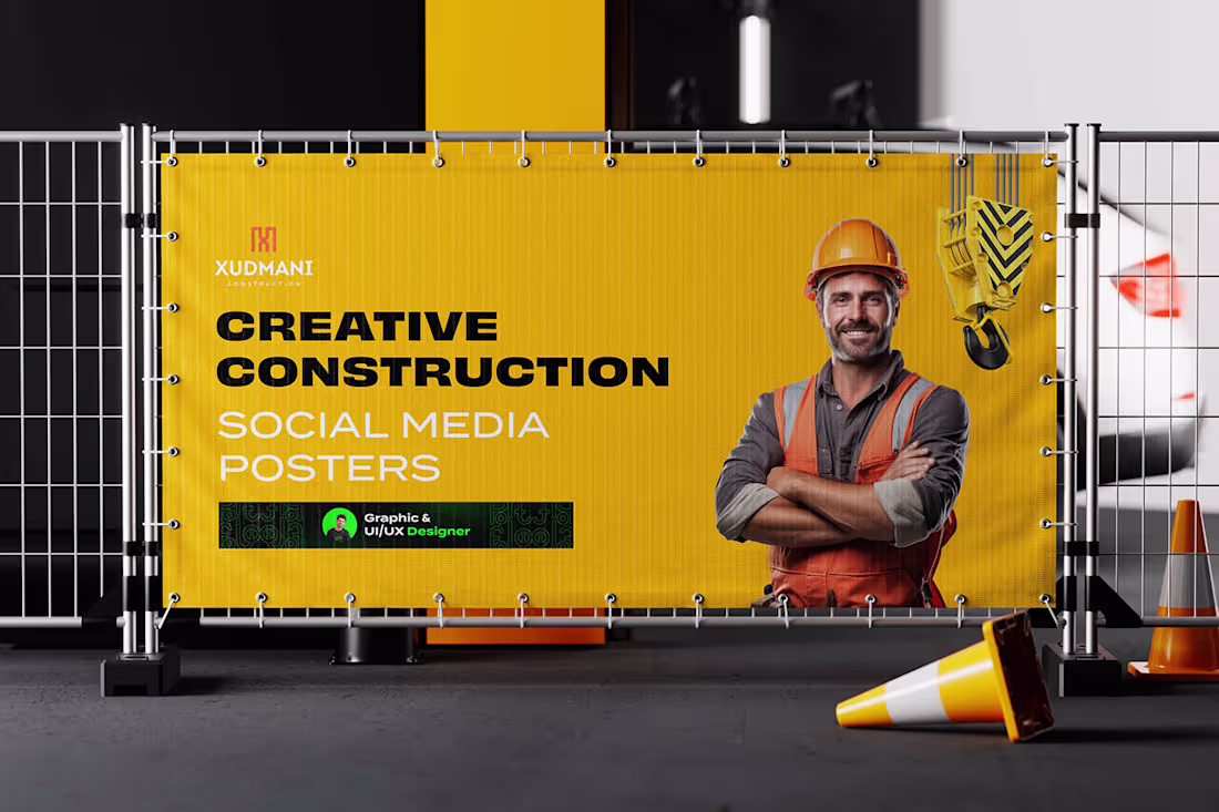 Cover image for Construction Social Media Posters on Behance