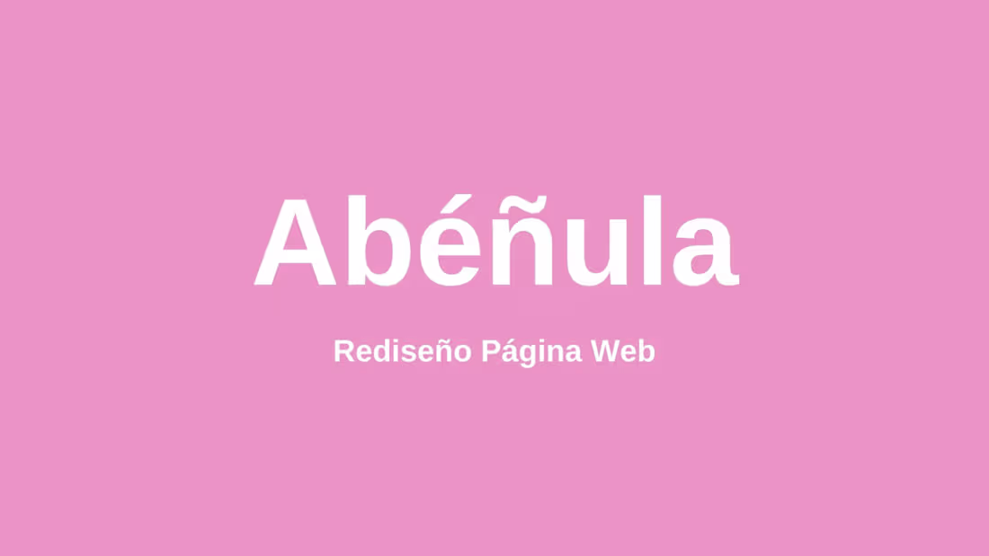Cover image for Rediseño Página Web Abéñula :: Behance