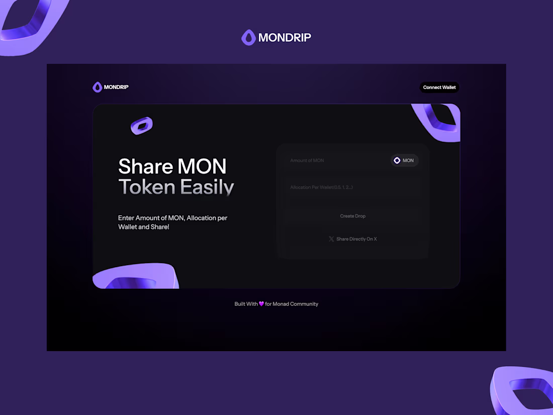 Cover image for Mondrip - Token Distribution Utility