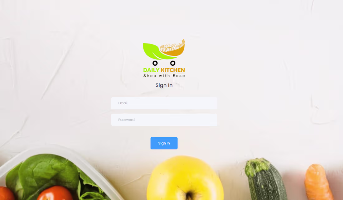 Cover image for Daily Kitchen Grocery Delivery Web Application