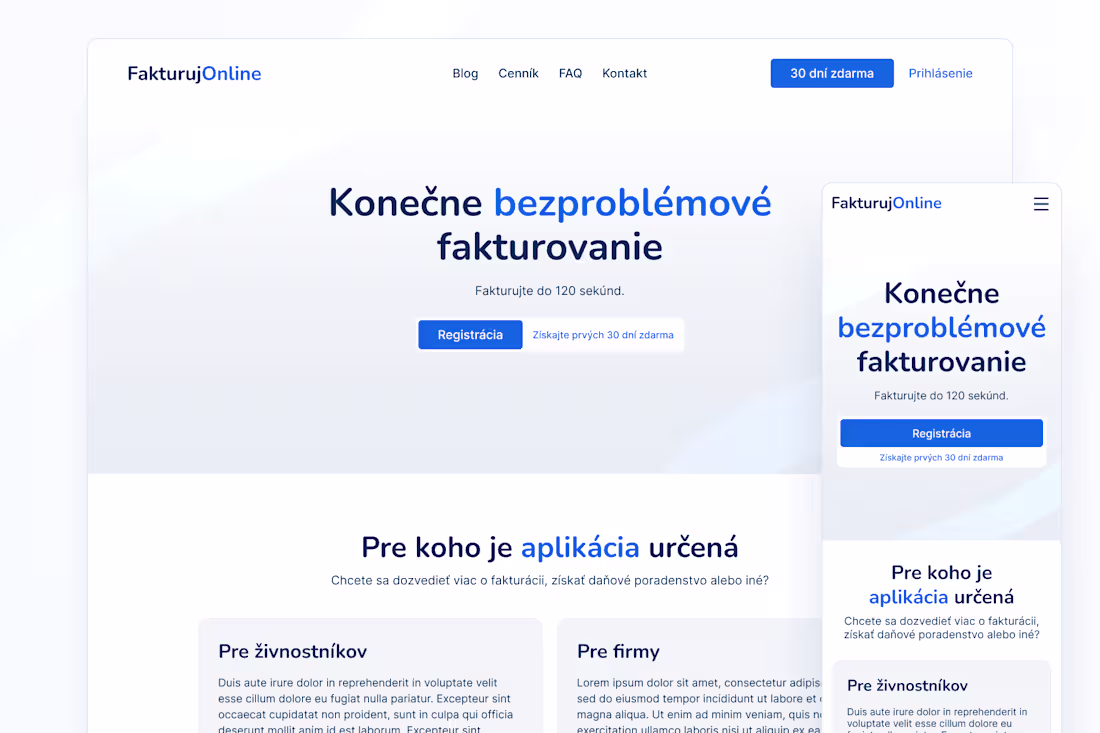 Cover image for FakturujOnline - Swift Invoicing Solution Website
