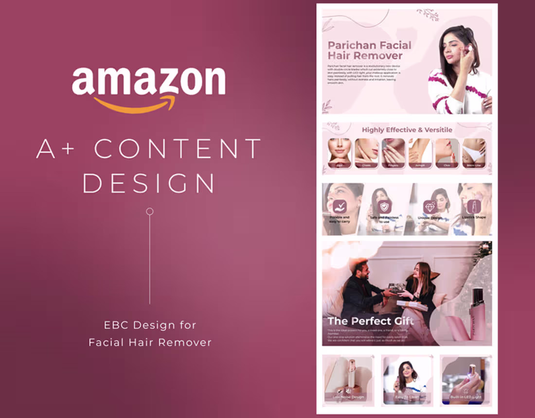 Cover image for A+ Content Design | Amazon | Facial Hair Remover