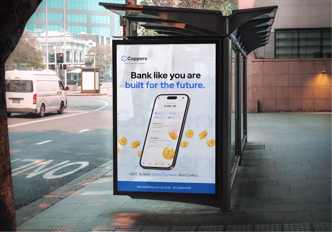 Cover image for Visual designs for CopperX - Web3 Neo-bank