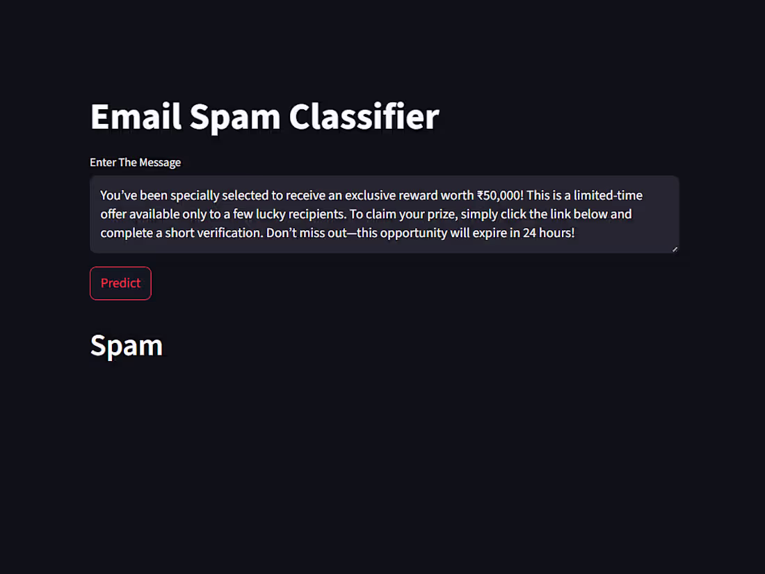 Cover image for Email Spam Classifier