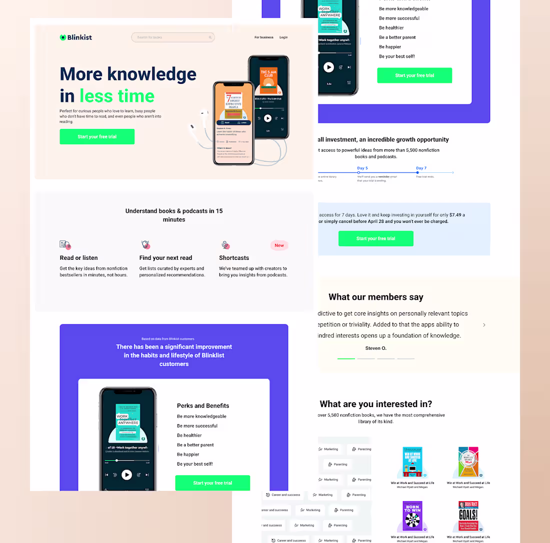 Cover image for UX Audit: Blinkist Case Study