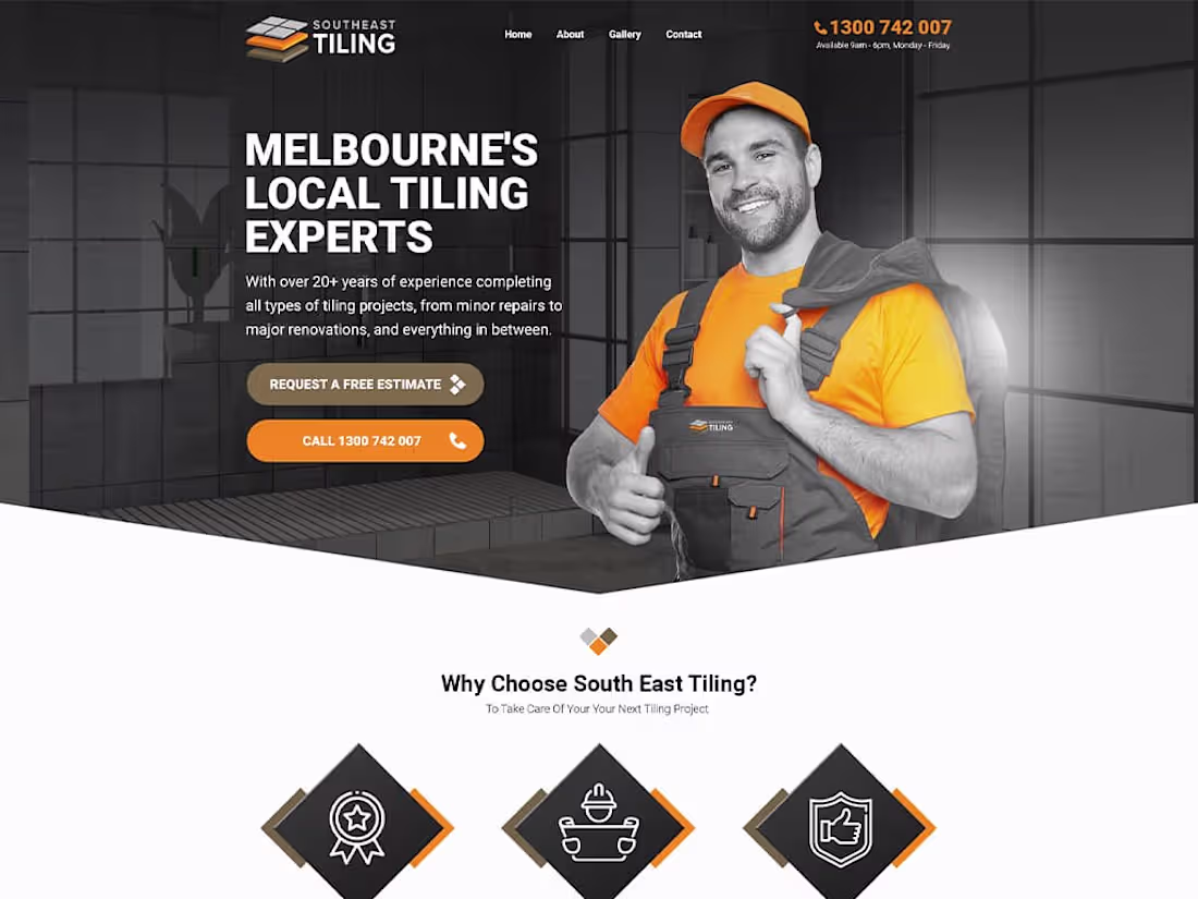 Cover image for Southeast Tiling. Website design and development.