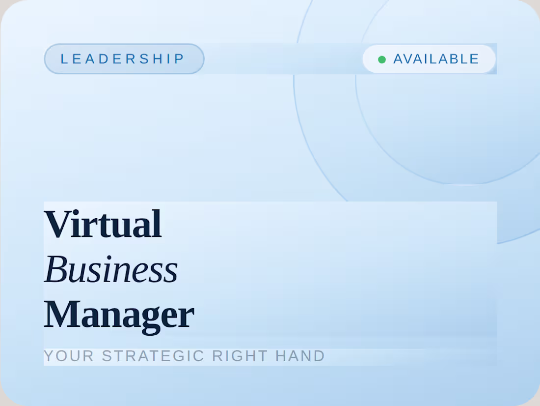 Cover image for Virtual Business Manager