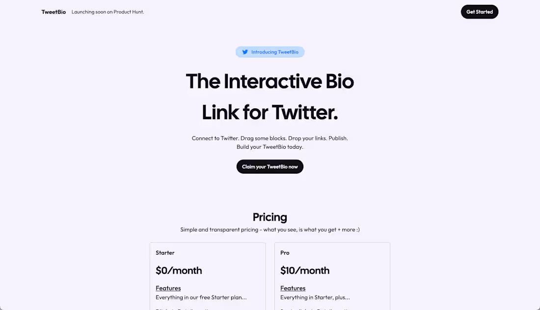 Cover image for Website for Link-in-Bio SaaS