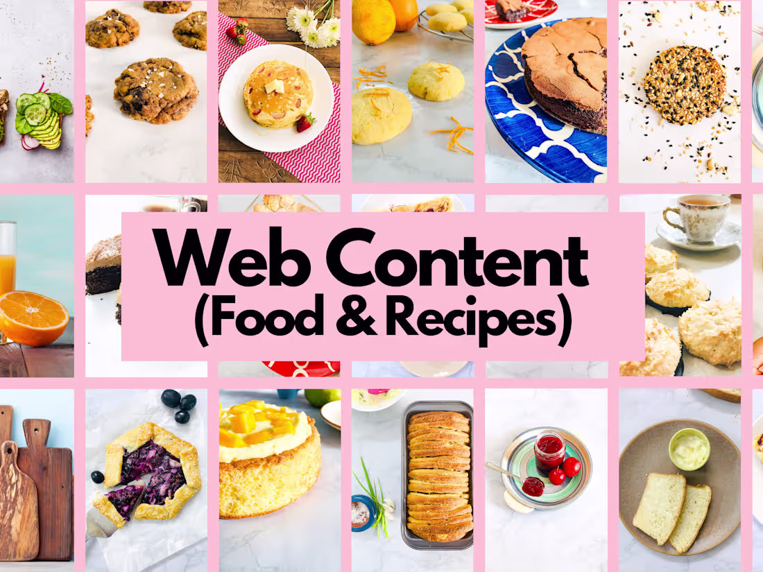 Cover image for Web Content: Food and Recipes
