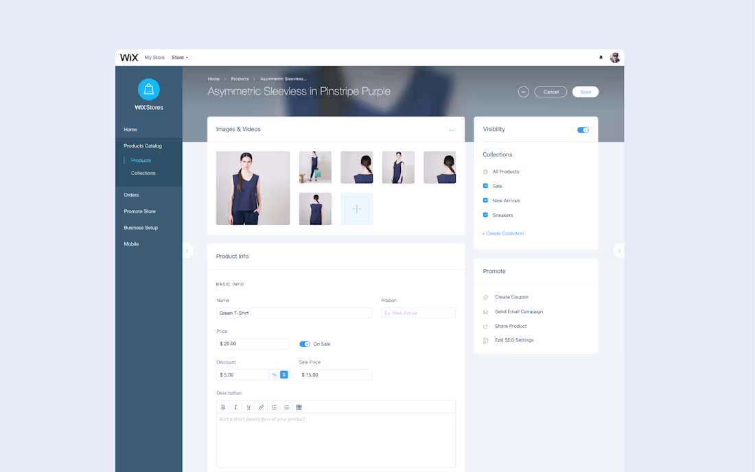 Cover image for Wix Stores Product Page