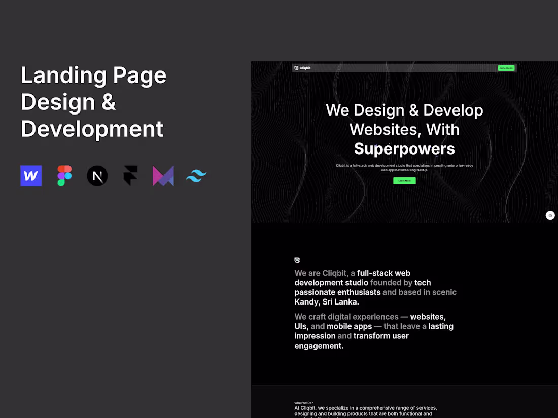 Cover image for Landing Page Design & Development