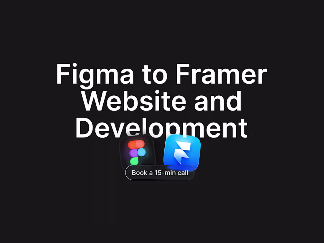 Cover image for Figma to Framer Website Development