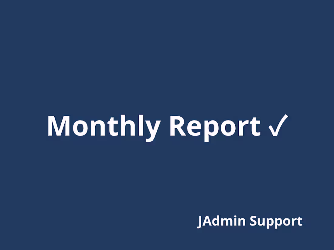 Cover image for Monthly Financial Report