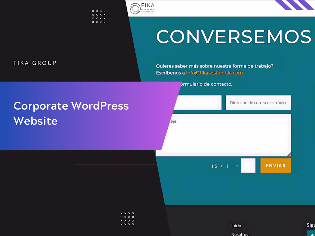 Cover image for Fika Group – WordPress Website