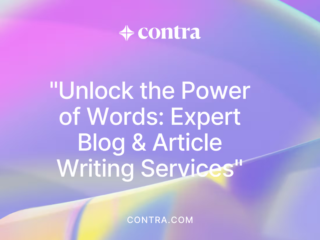 Cover image for "Premium Blog & Article Writing Services"