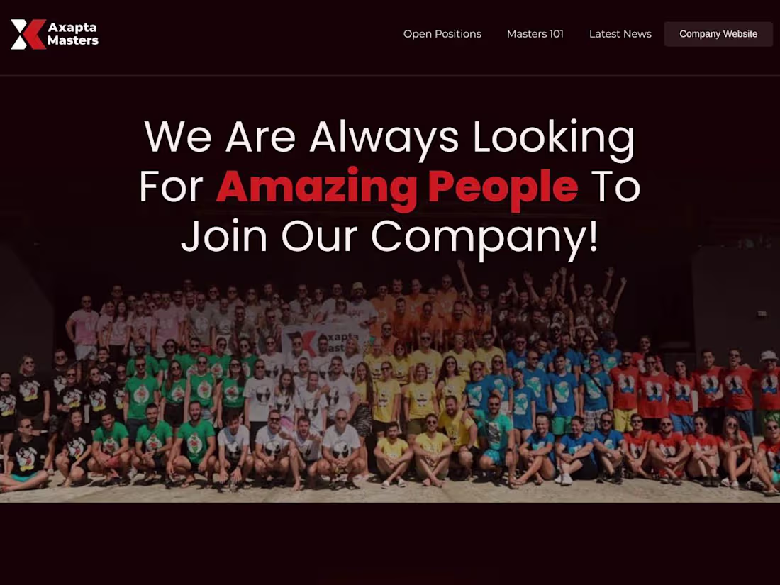 Cover image for Careers website for Axapta Masters