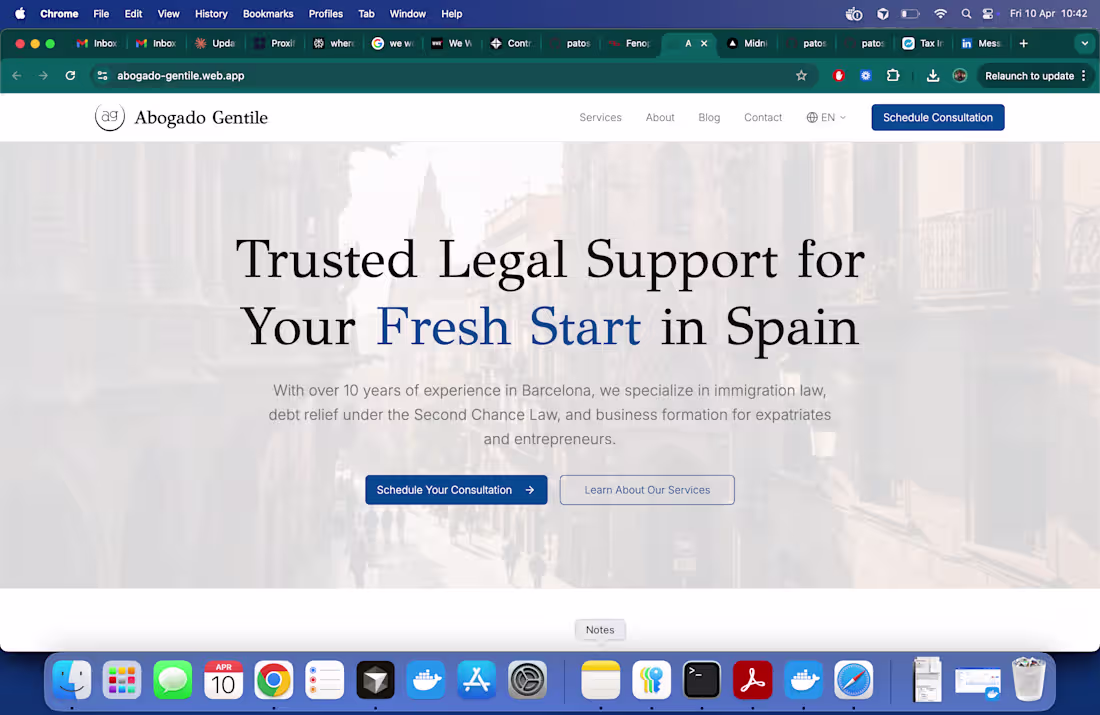 Cover image for https://abogado-gentile.web.app/  Firebase
