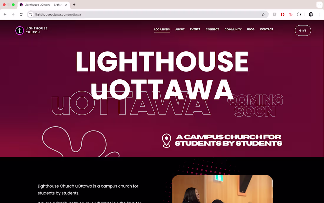 Cover image for Lighthouse Ottawa Website Copywriting & Design