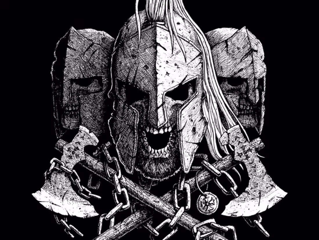 Cover image for t-shirt design for you heavy metal band or goth clothing brand