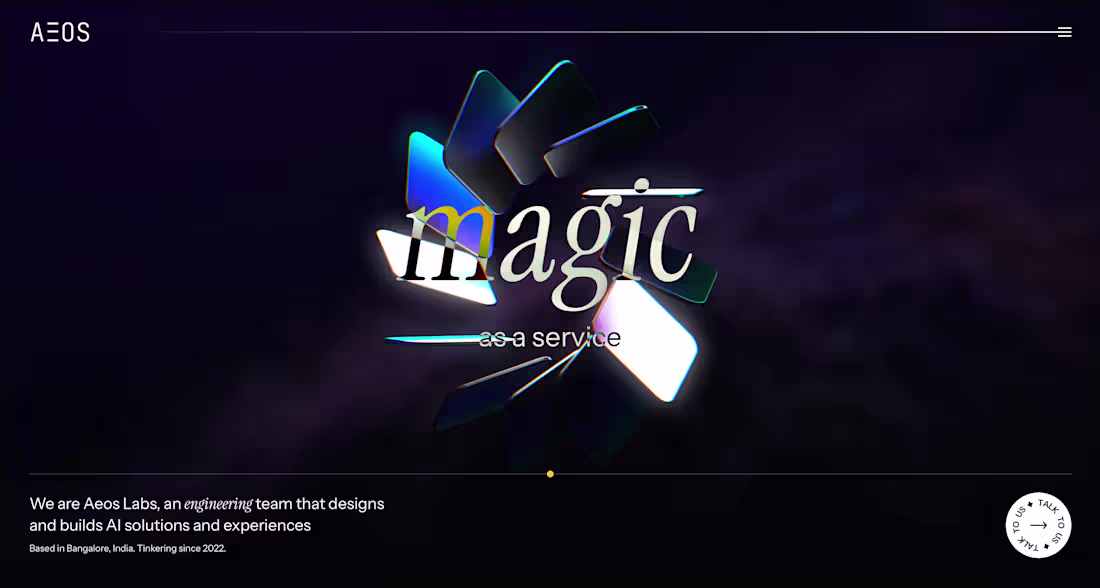 Cover image for AEOS Labs // Framer weds Spline