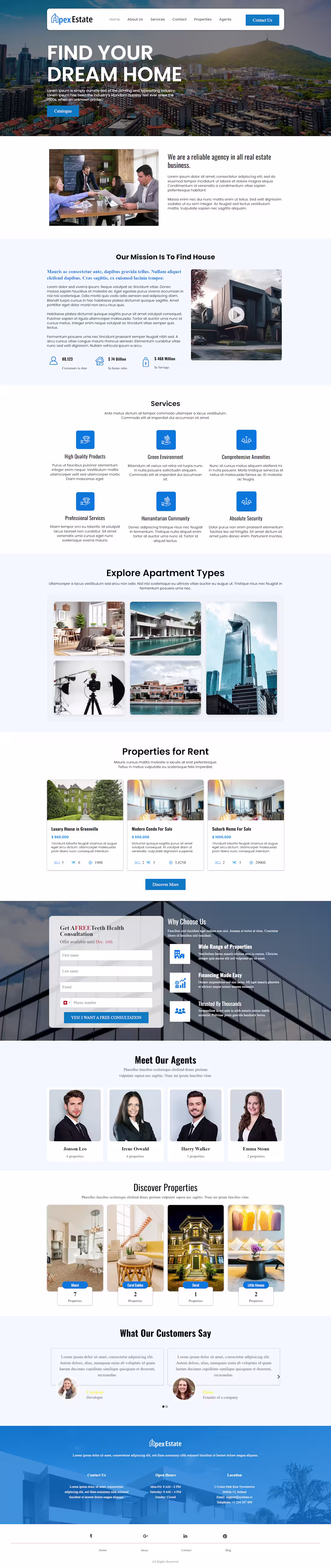 Cover image for Real estate website design on