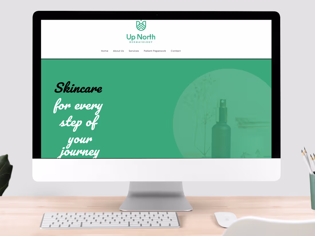 Cover image for Up North Dermatology – website design, social media setup, a...