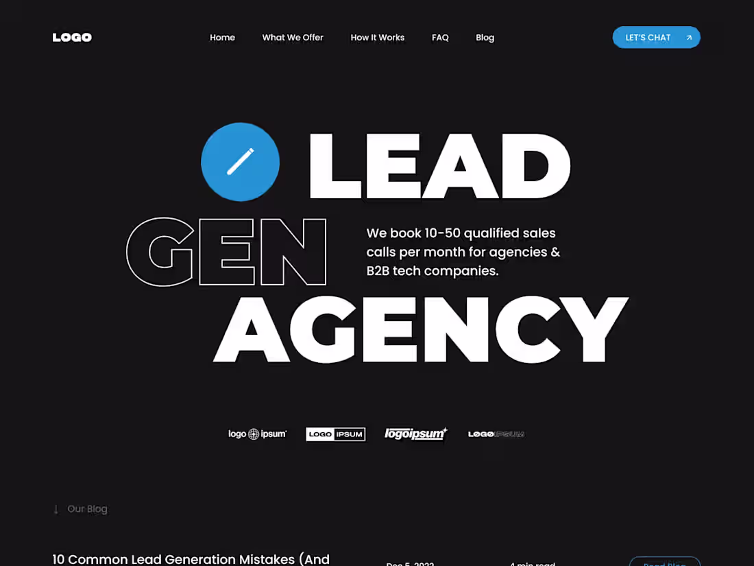 Cover image for XYZ Lead Generation Agency.