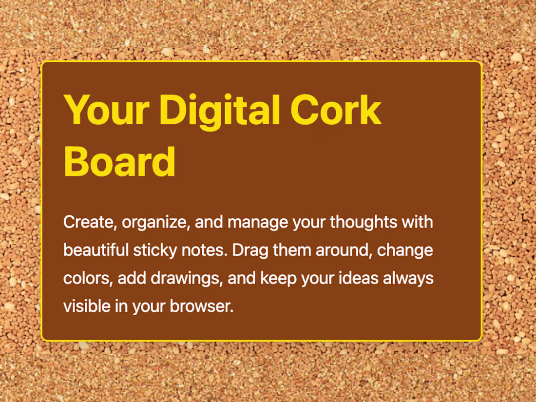 Cover image for Sticky - Your Digital Cork Board