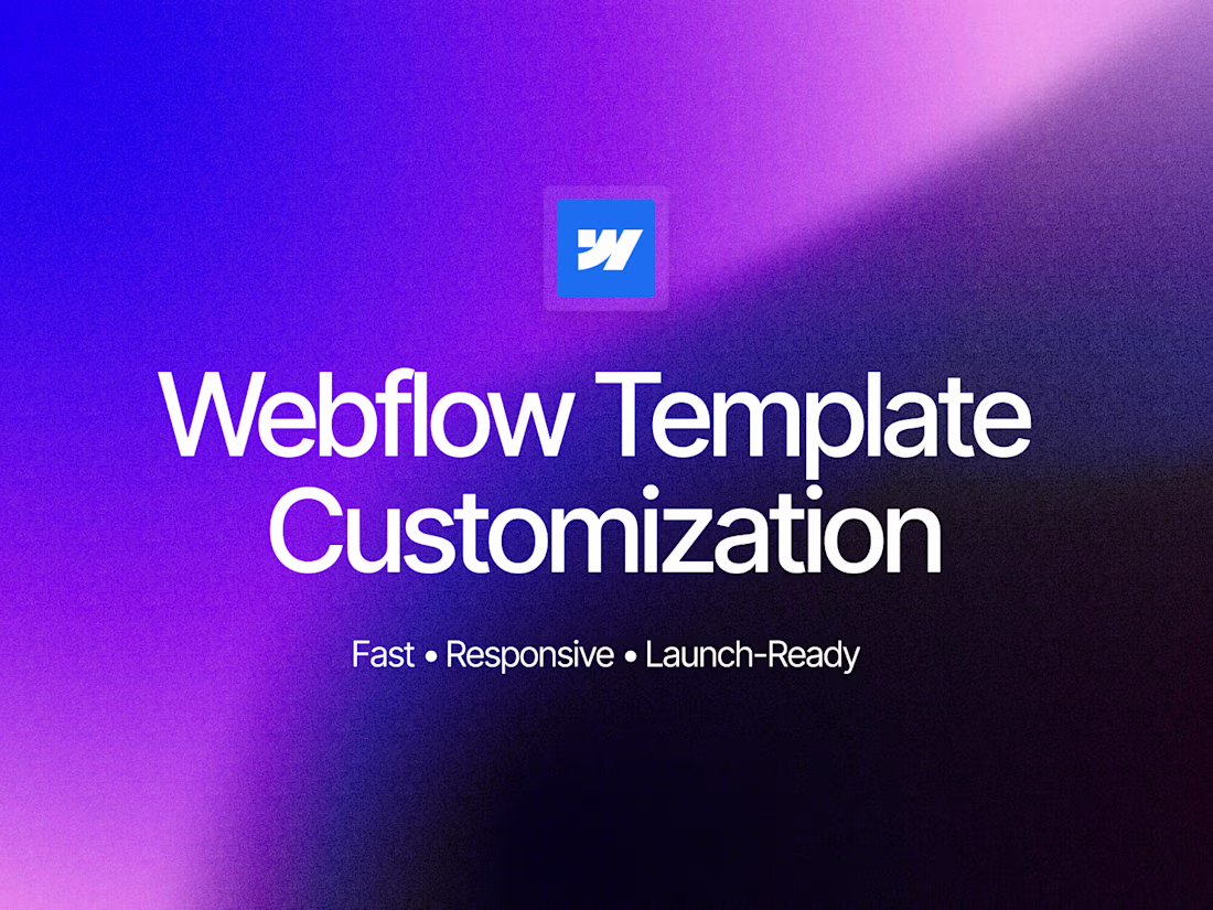 Cover image for Webflow Template Customization