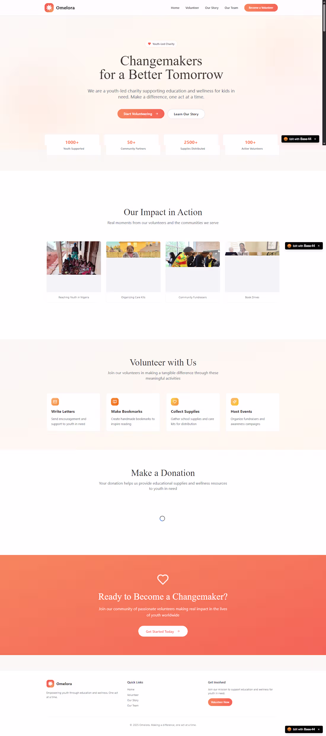 Cover image for A Cool Landing page for Charity.