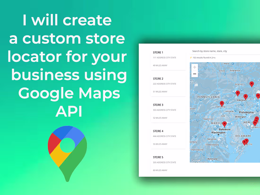 Cover image for Google Maps API Store Locator