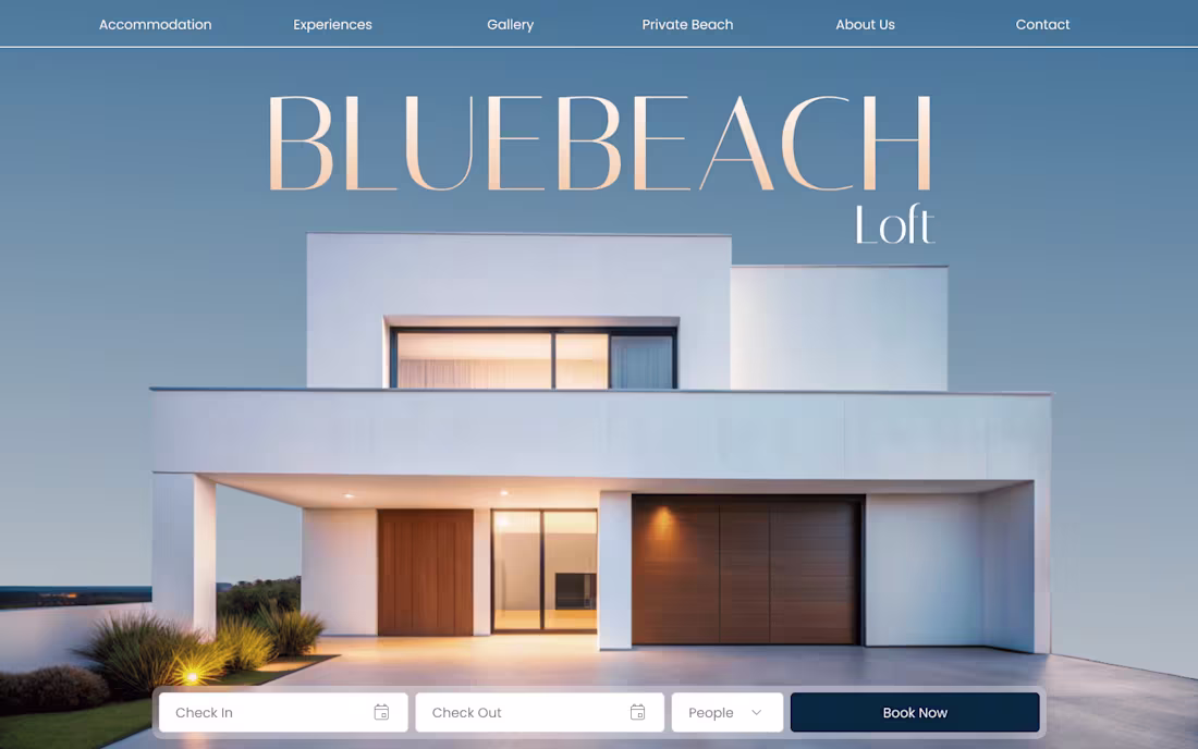 Cover image for Bluebeach Loft Website Design and Webflow Development