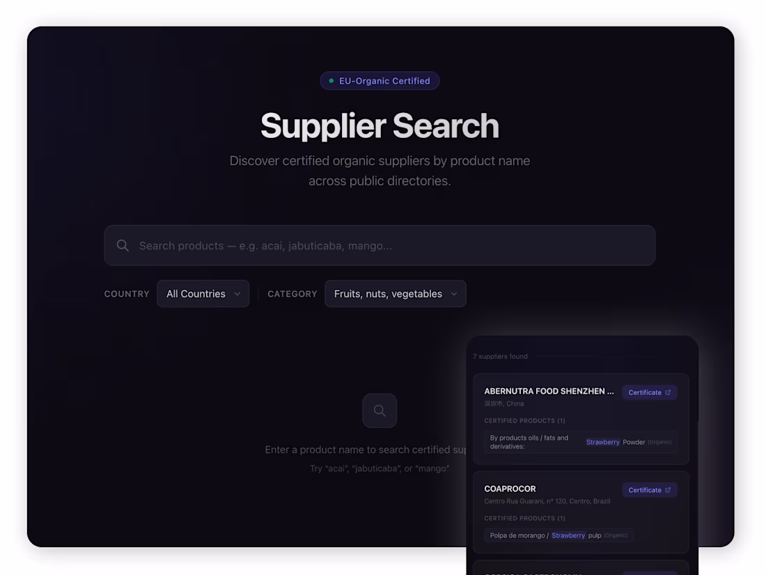 Cover image for Automated Supplier Sourcing Tool