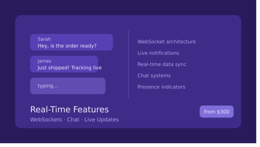 Cover image for Real-Time Features (WebSockets / Chat / Live Updates)