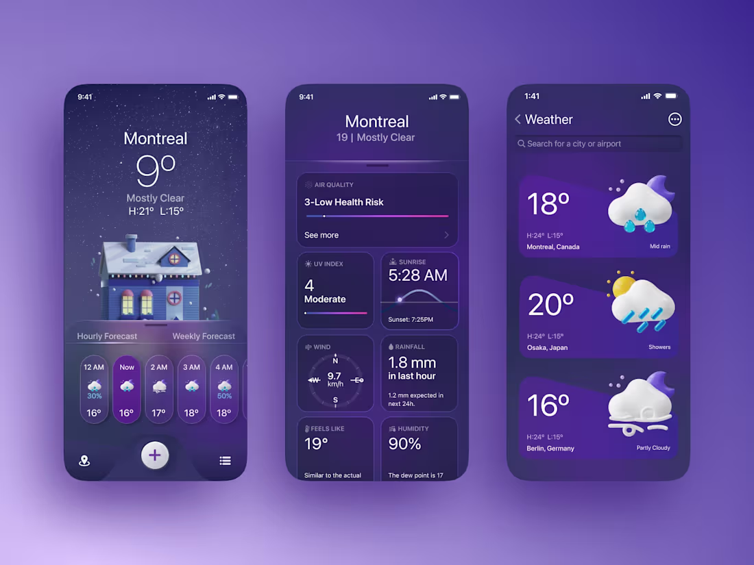 Cover image for Weather App design