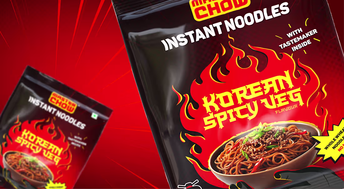 Cover image for Packaging That Pops: Master Chow Instant Noodles