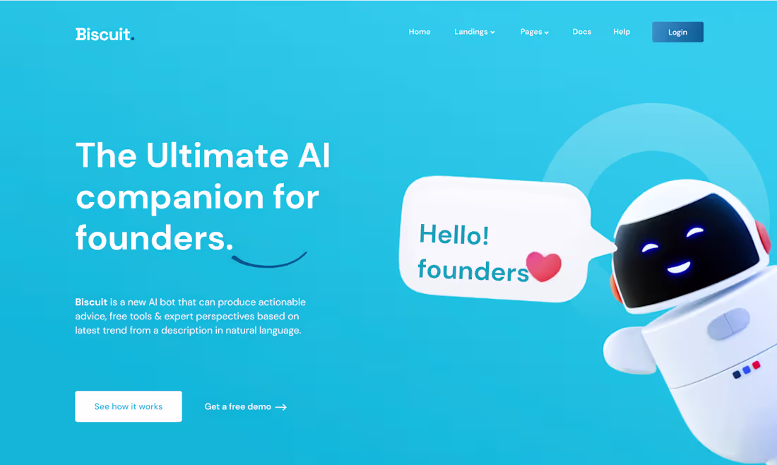 Cover image for AI SaaS Landing - Biscuit.