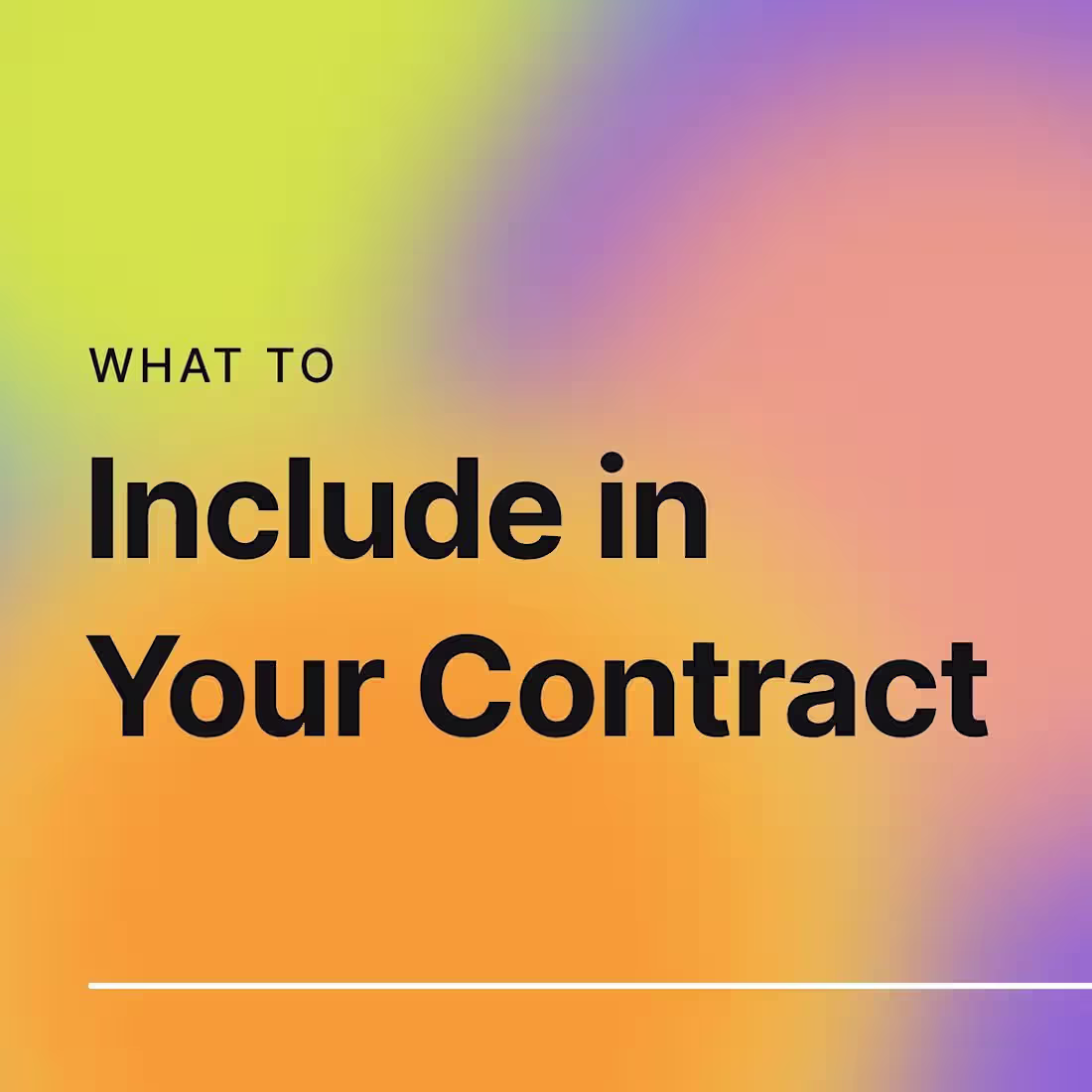 Cover image for Contract Must-Haves 💯