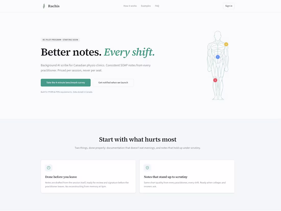 Cover image for AI-Powered Documentation Layer for Canadian Physio Clinics