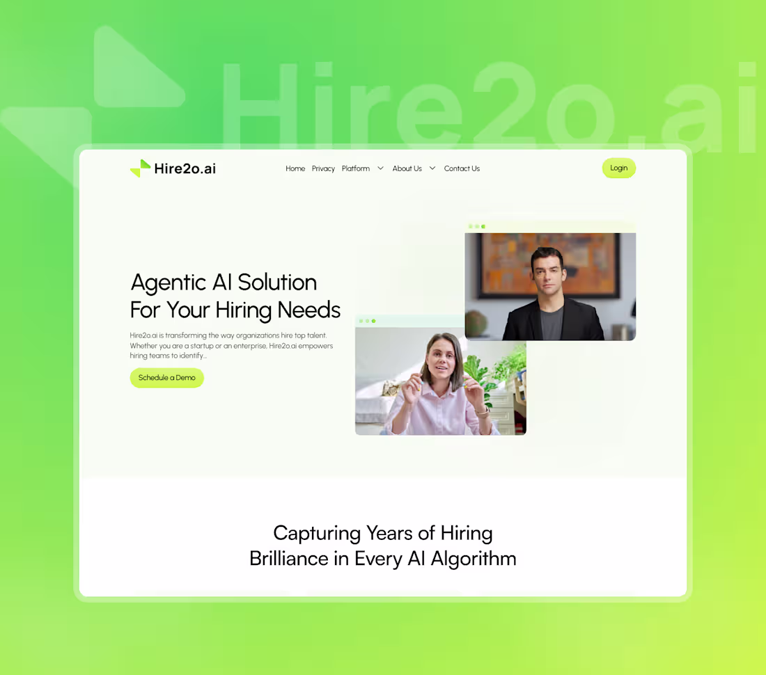 Cover image for Hire2o – Figma Design & Webflow Development