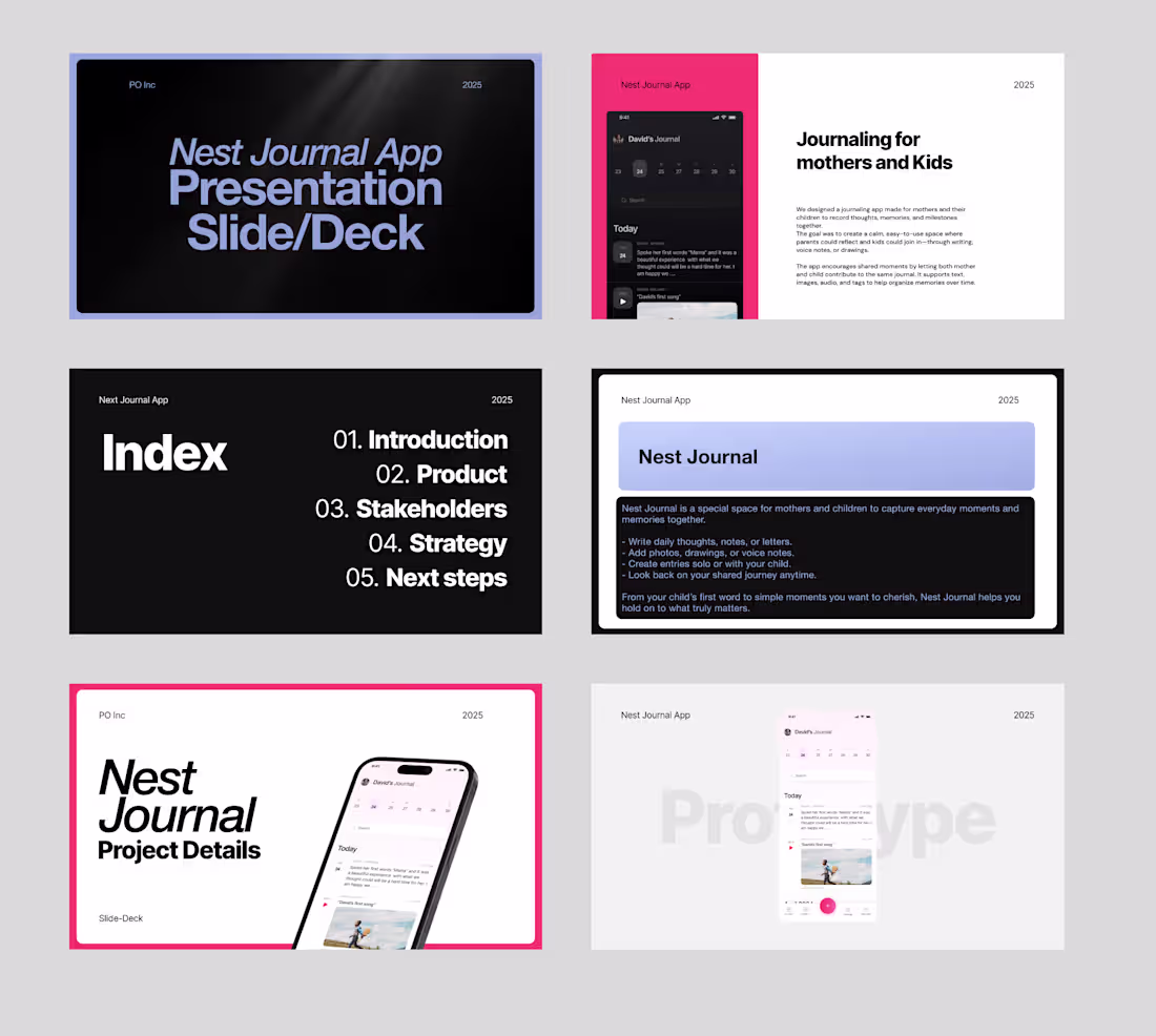 Cover image for Nest Journals: Presentation Deck Design