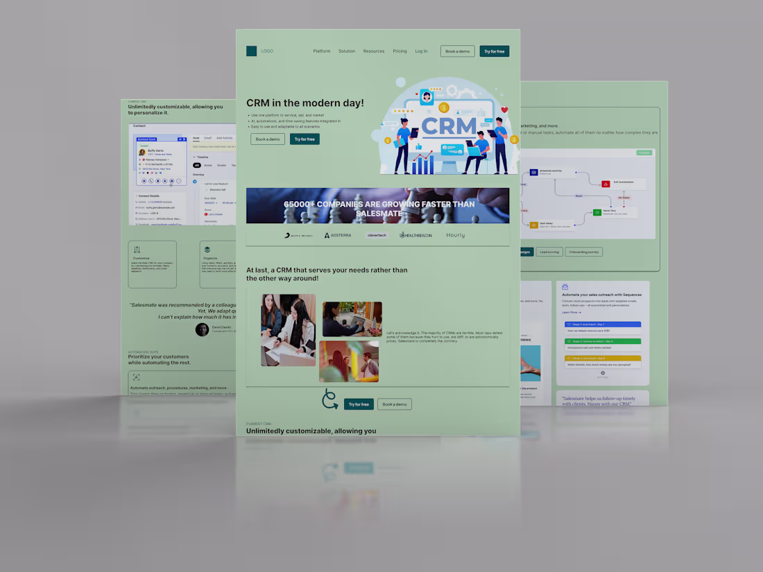 Cover image for CRM Website Design