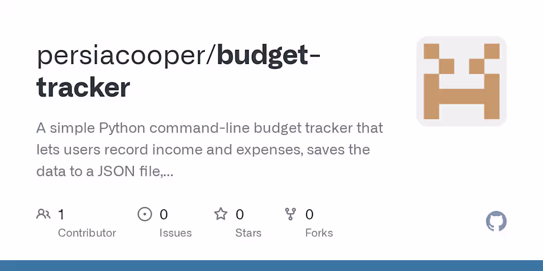 Cover image for Python Budget Tracker Development