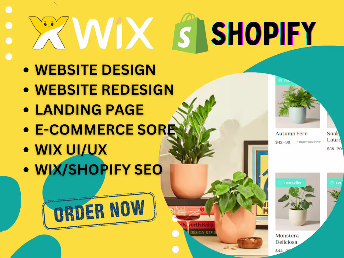 Cover image for Ecommerce Website || Shopify Expert || WIX Ecommerce