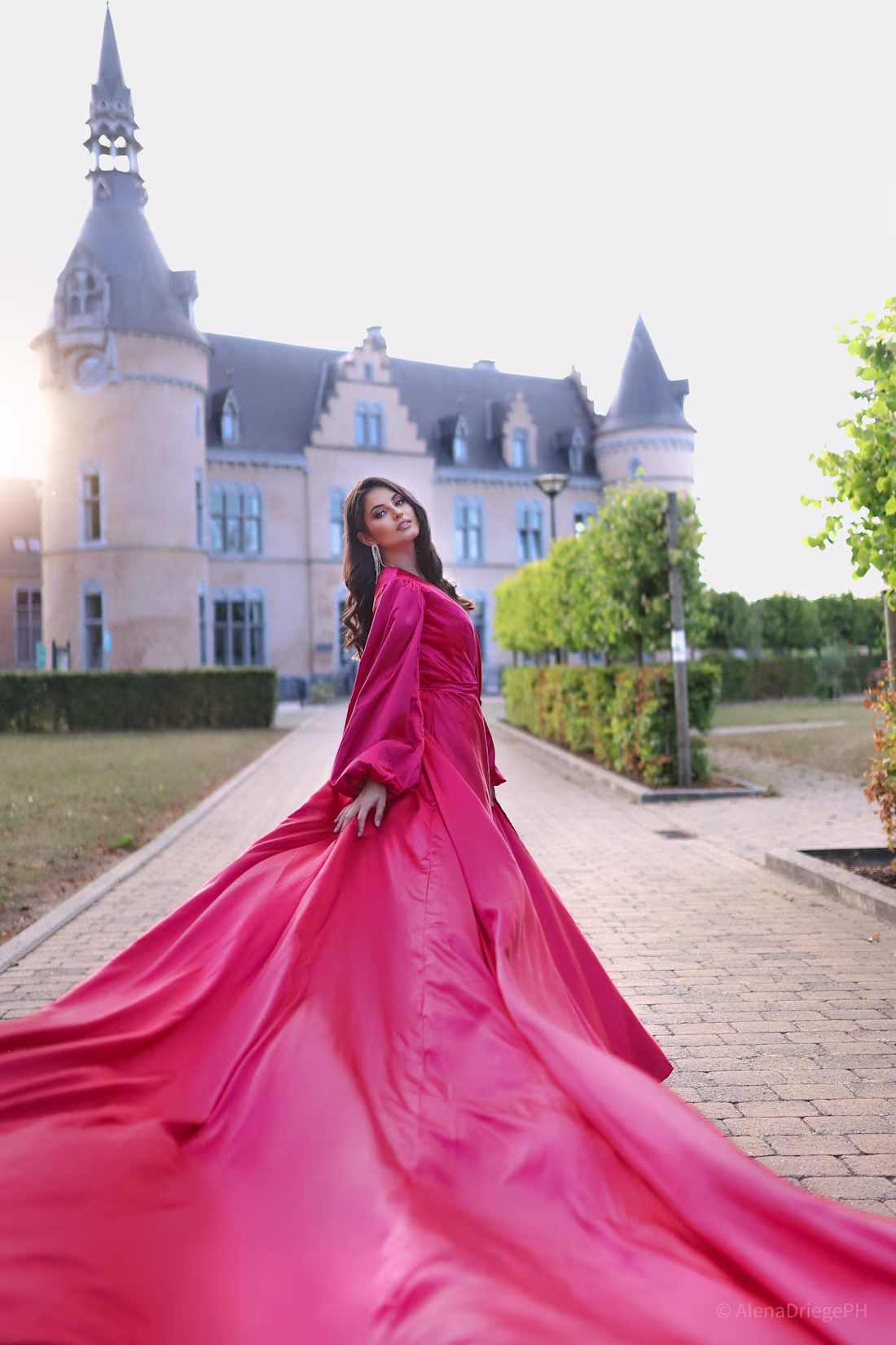 Cover image for The Sunset Rose:  red dress stylized photos